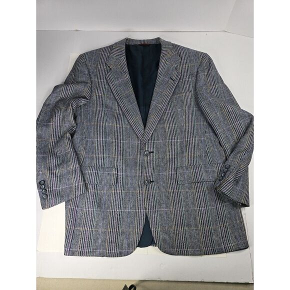 HART SCHAFFNER MARX Multicolored 100%‎ Silk Single BreastedBlazer Jacket 42 - Picture 1 of 15